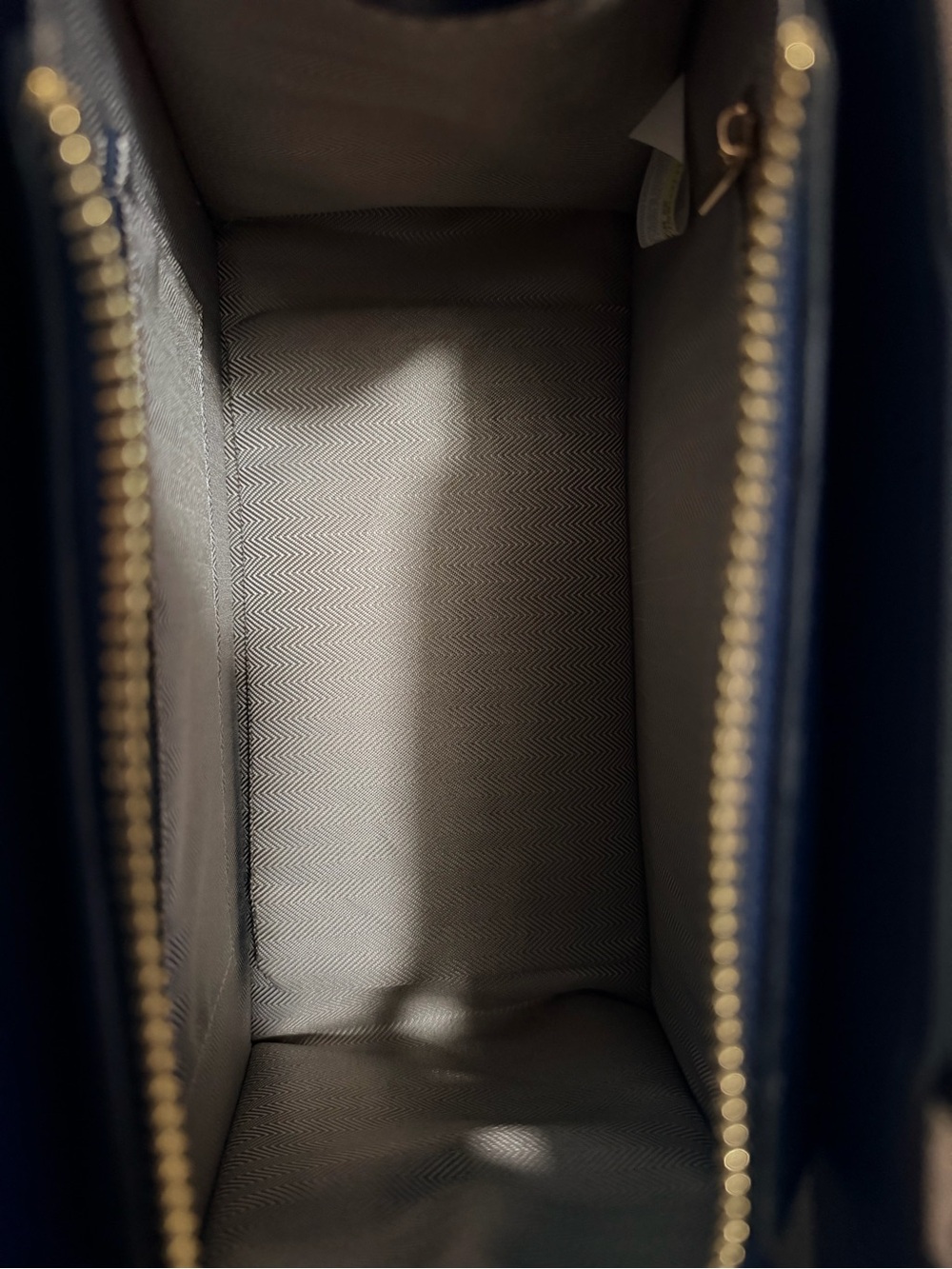 NWT: Classic Fashion Mini The Tote Bag Butterfly Print Tote in Cream and Blue - Picture 4 of 4